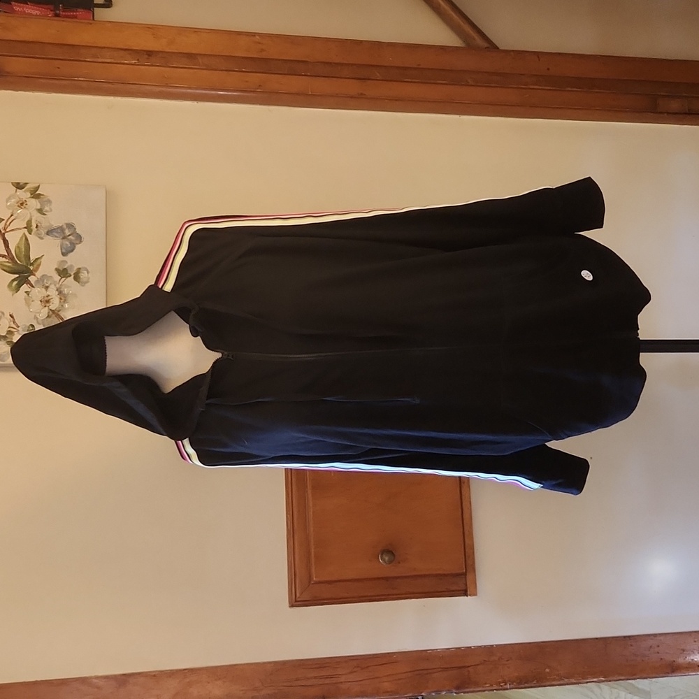 Torrid Active Stripped Sleeved Hoodie Jacket Size 1 (Size 16/18)